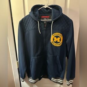 Licensed University of Michigan Zip up hoodie by franchise club. Rare.